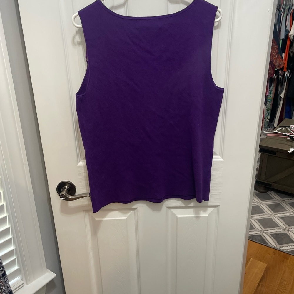 Kasper tank pullover large sleeveless top large - Picture 7 of 8